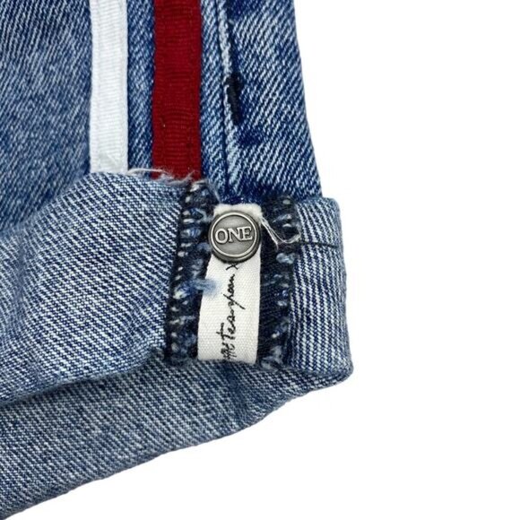 ONE X ONETEASPOON Bandits High Waisted Slim Fit Cuffed Hem Denim Short Sz 23 - Picture 4 of 9